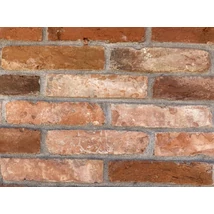Vörös nagyméretű szeletelt bontott téglaburkolat, külső szelet Vörös nagyméretű szeletelt bontott téglaburkolat, külső szelet